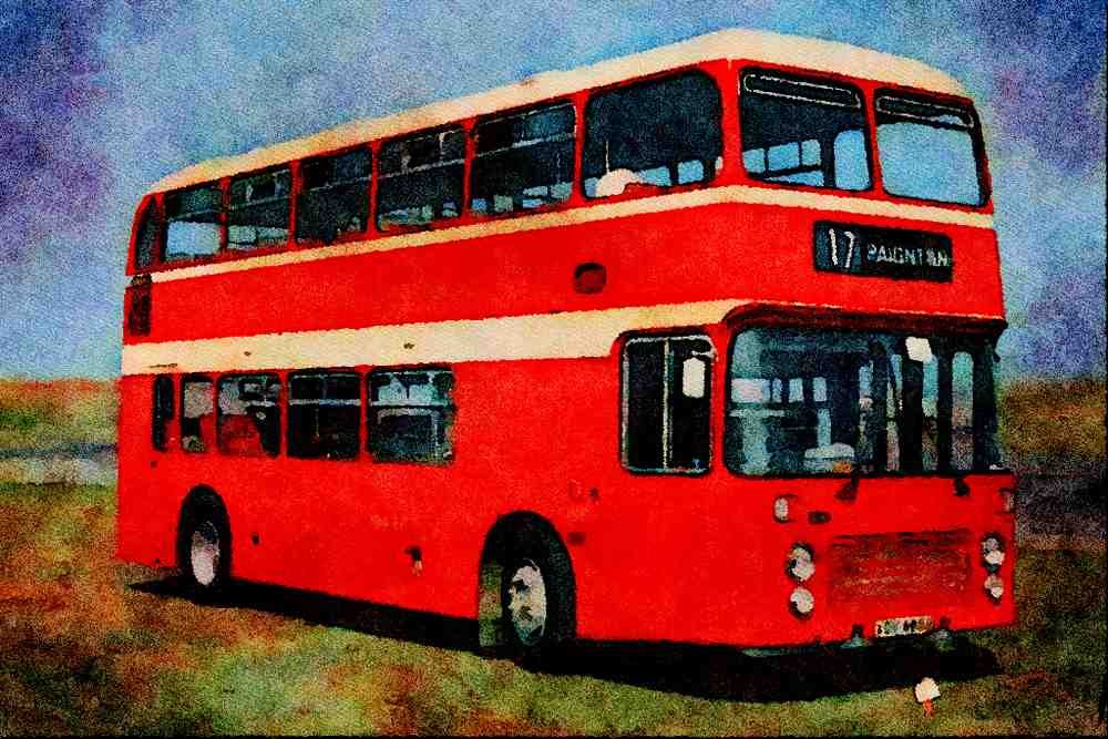 581068 Devon General Bristol 1126 Repainted In Older Livery, 1984 A4 Limited Edition Watercolour Print