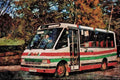 581069 Rhymni Valley _Metrorider_ Minibus, Pengam A4 Limited Edition Watercolour Print