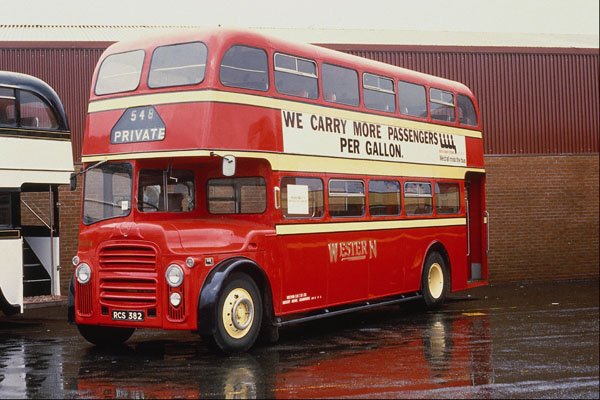 581074 Wet Western Albion Decker At A Depot In Scotland A4 Photo Print