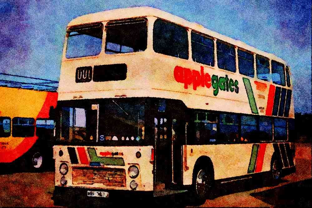 581086 Gloucestershire Operator Applegates Bristol _VRT_ Decker A4 Limited Edition Watercolour Print