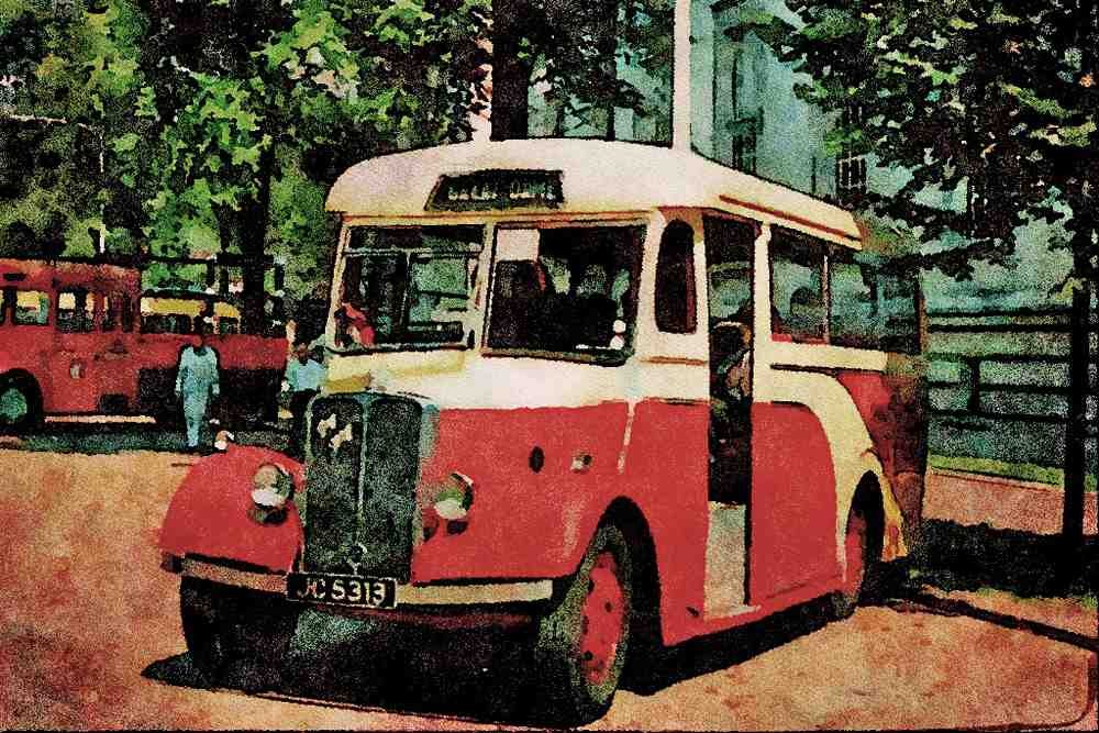 581097 Llandudno's Rare Guy Single decker, Now In Preservation A4 Limited Edition Watercolour Print