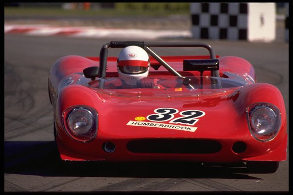 582073 Red Open topped GT type Racing Car On Circuit A4 Photo Print