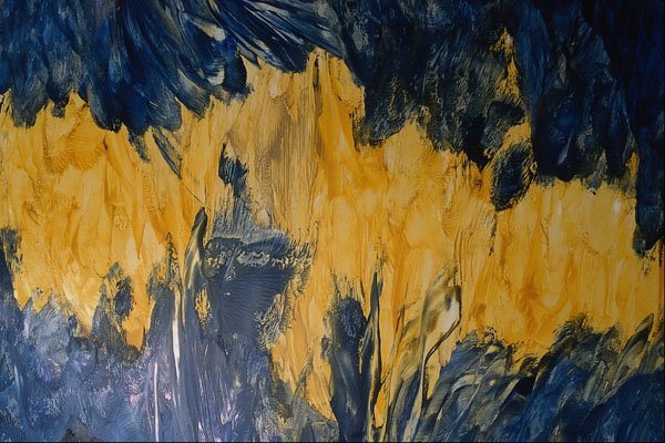 583002 Yellow River Through Blue A4 Photo Print