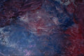 583032 Impressionist Red And Blue A4 Photo Print