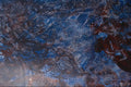 583034 Melting Brown On Blue A4 Photo Print