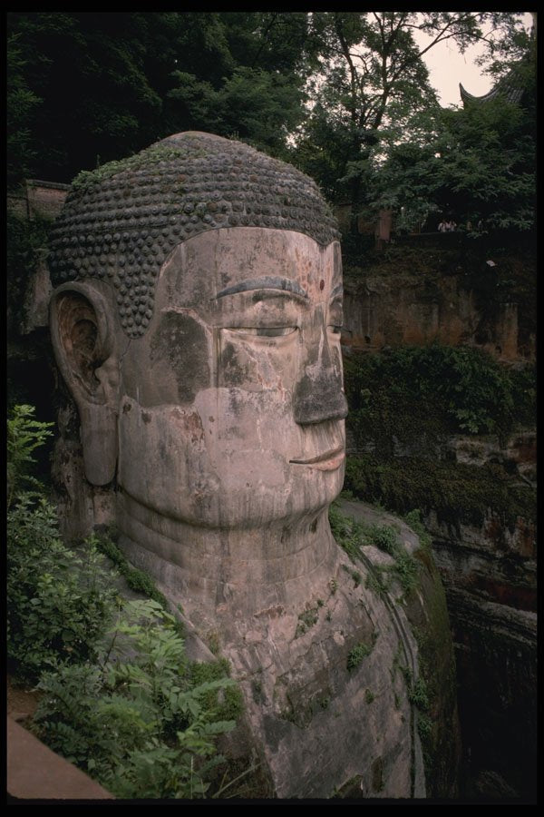 584004 Head Of The Great Buddha, Leshan, China A4 Photo Print