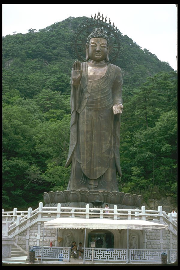 584017 Buddha Statue In Popchusa, Korea A4 Photo Print