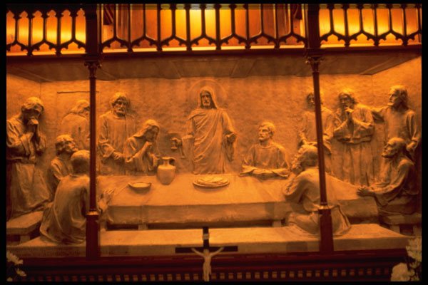 584029 Church Interior, Bas relief, Uppsala, Sweden A4 Photo Print