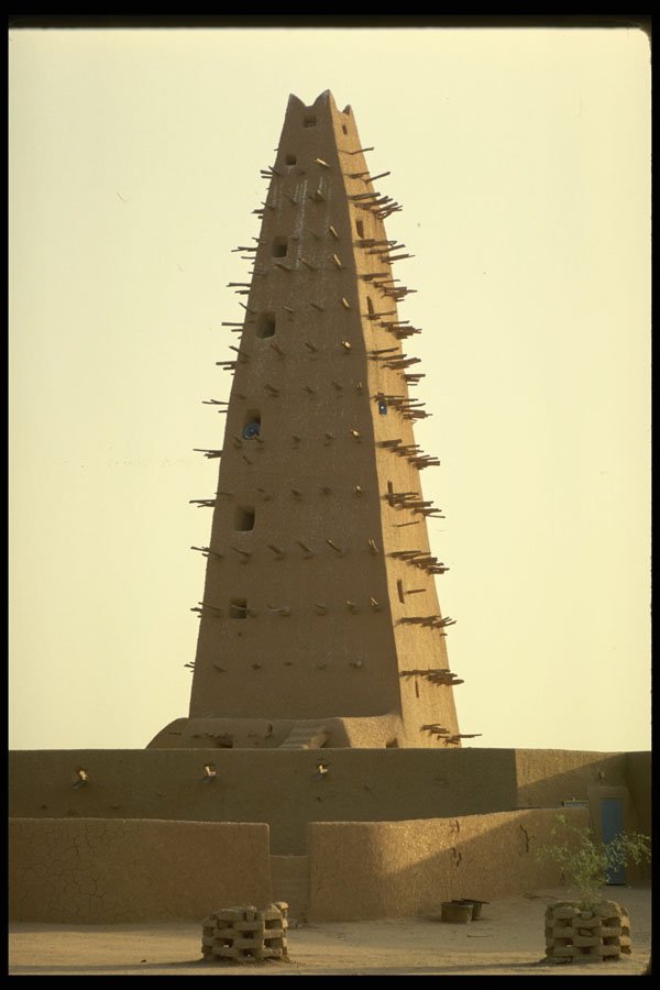 584034 Agadez Mosque Spiky Tower, Niger A4 Photo Print