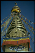 584037 Swayambunath Temple, Kathmandu, Nepal A4 Photo Print