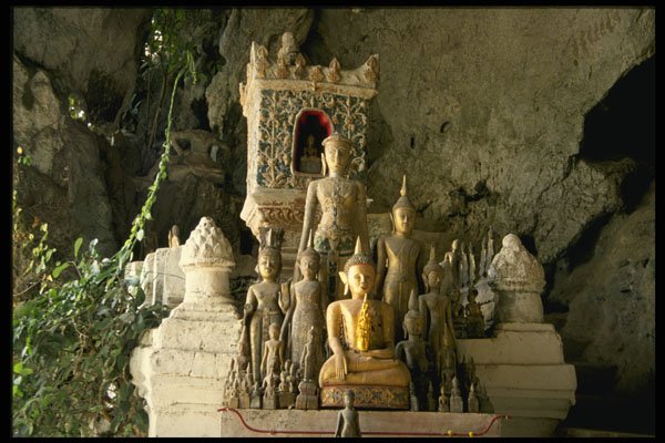 584049 Cave Offerings, Laos A4 Photo Print
