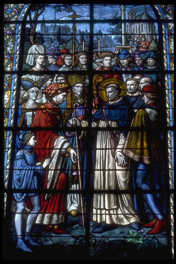 584067 Stained Glass, St. Savior's Basilica, Dinan, France A4 Photo Print