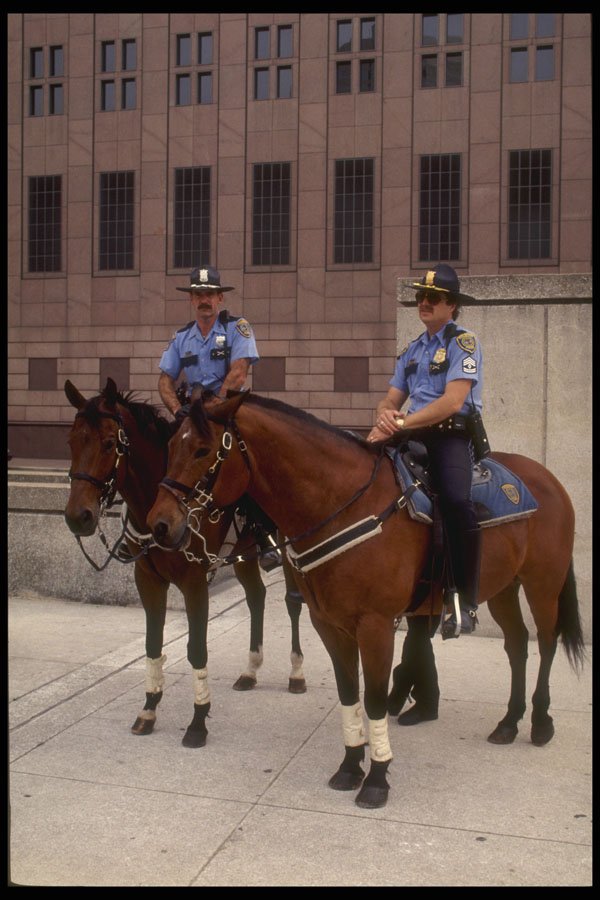 585001 Policemen On Duty, Houston, Texas A4 Photo Print