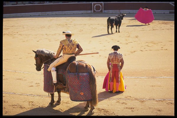 585044 Bullfighting Scene, Spain A4 Photo Print