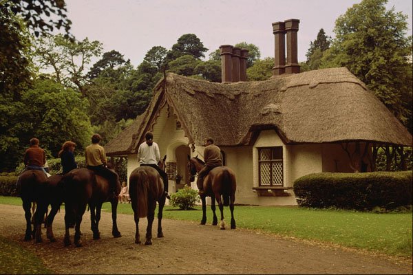 585058 Horses And Riders On Kenmore Estate, Ireland A4 Photo Print