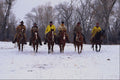 585084 Cowboy Crew In Winter A4 Photo Print