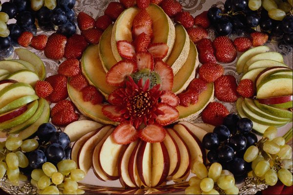 587006 Fancy Fruit Plate A4 Photo Print