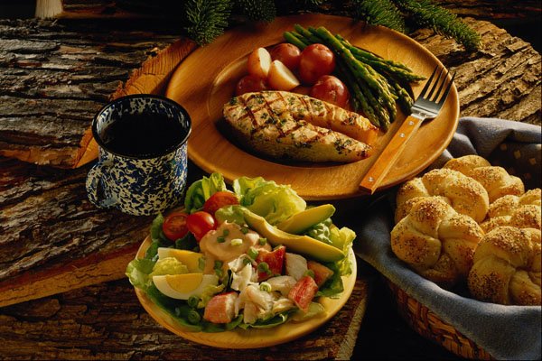 587035 Salmon Dinner A4 Photo Print