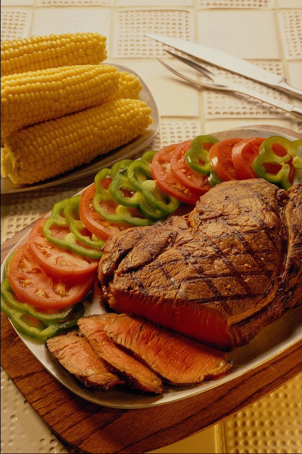 587041 Beef Roast With Corn A4 Photo Print