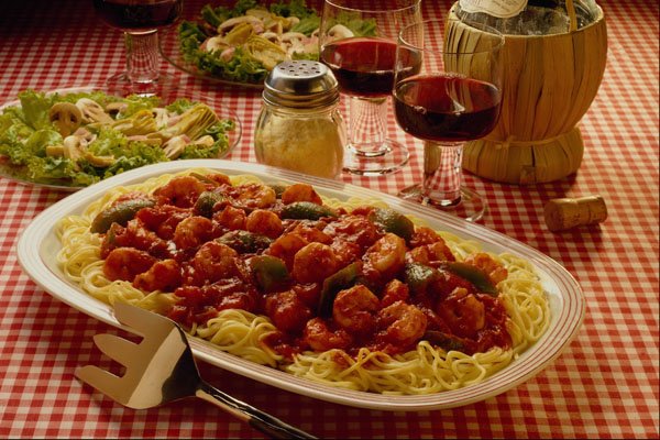 587042 Shrimp Marinara Dinner A4 Photo Print