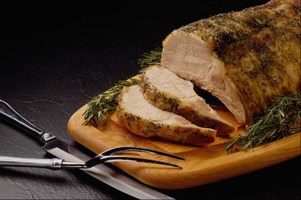 587049 Sliced Pork Roast A4 Photo Print