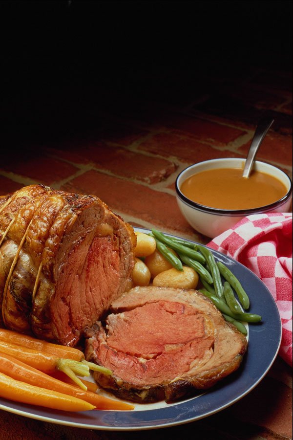 587050 Roast Beef With Carrots A4 Photo Print