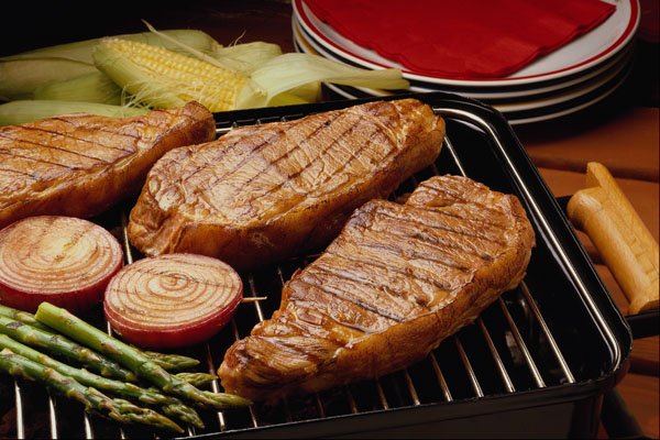 587055 Grilled Strip Steaks A4 Photo Print