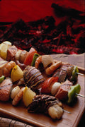 587058 Mixed Seafood Kabobs With Lobster A4 Photo Print