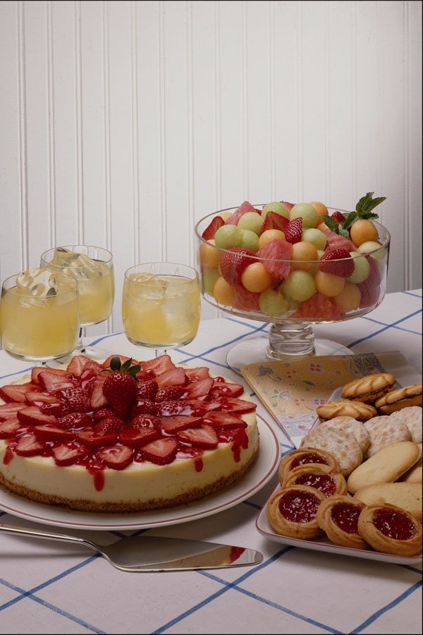 587072 Summer Desserts With Melon Bowl A4 Photo Print