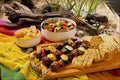 587085 Beef Shish Kabob With Salads A4 Photo Print