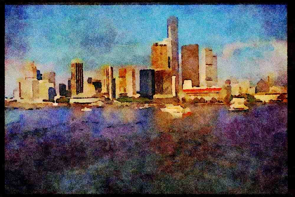 588001 Singapore Harbor A4 Limited Edition Watercolour Print
