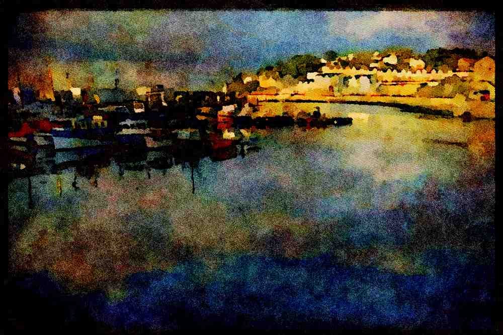 588003 Harbor Scene, Brixham, Devon, England A4 Limited Edition Watercolour Print