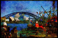 588005 Harborfront With Sydney Opera House, Australia A4 Limited Edition Watercolour Print