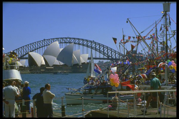 588005 Harborfront With Sydney Opera House, Australia A4 Photo Print
