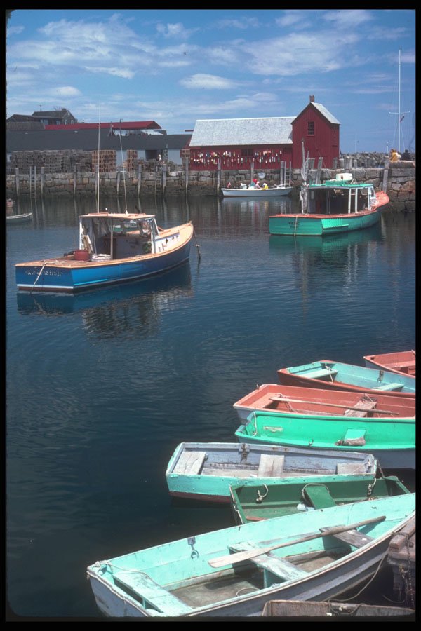 588011 Boats, Rockport, Massachusetts A4 Photo Print