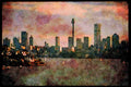 588020 Sydney Skyline And Harbor, Australia A4 Limited Edition Watercolour Print