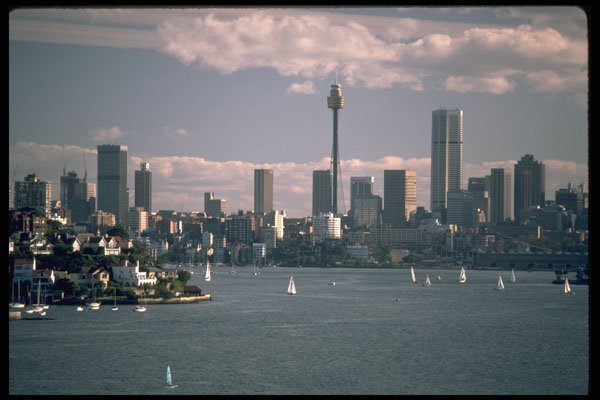 588020 Sydney Skyline And Harbor, Australia A4 Photo Print