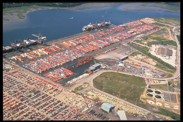 588023 Container Terminal, Southampton, England A4 Photo Print