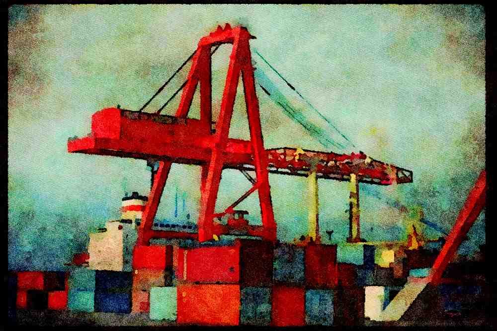 588034 Loading Boxes A4 Limited Edition Watercolour Print