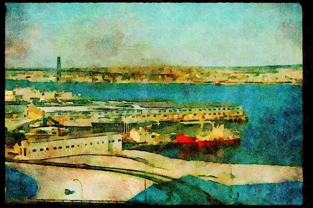 588038 Halifax Harbor, Nova Scotia, Canada A4 Limited Edition Watercolour Print
