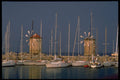 588045 Mandraki Harbor, Rhodes, Greece A4 Photo Print
