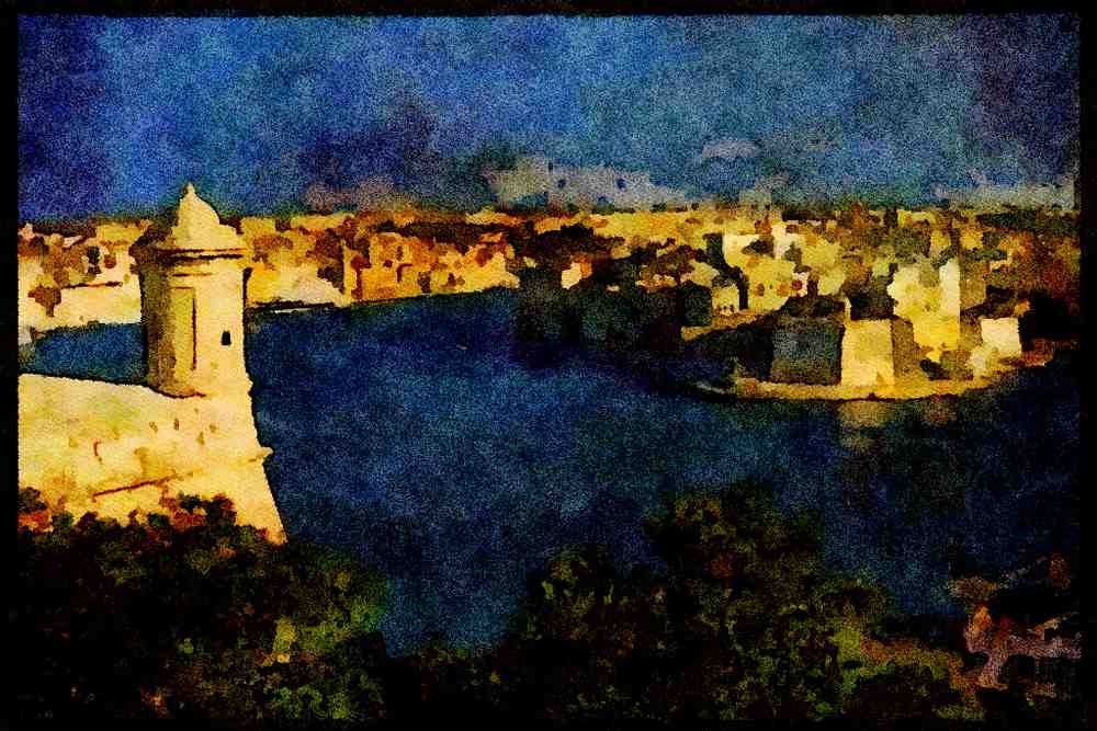 588049 Grand Harbor, Malta A4 Limited Edition Watercolour Print