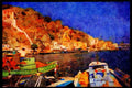 588054 Harbor, Symi, Greece A4 Limited Edition Watercolour Print