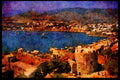588067 Harbor From Castle Of St. Peter, Bodrum, Turkey A4 Limited Edition Watercolour Print