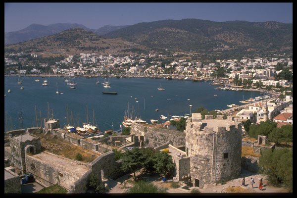 588067 Harbor From Castle Of St. Peter, Bodrum, Turkey A4 Photo Print
