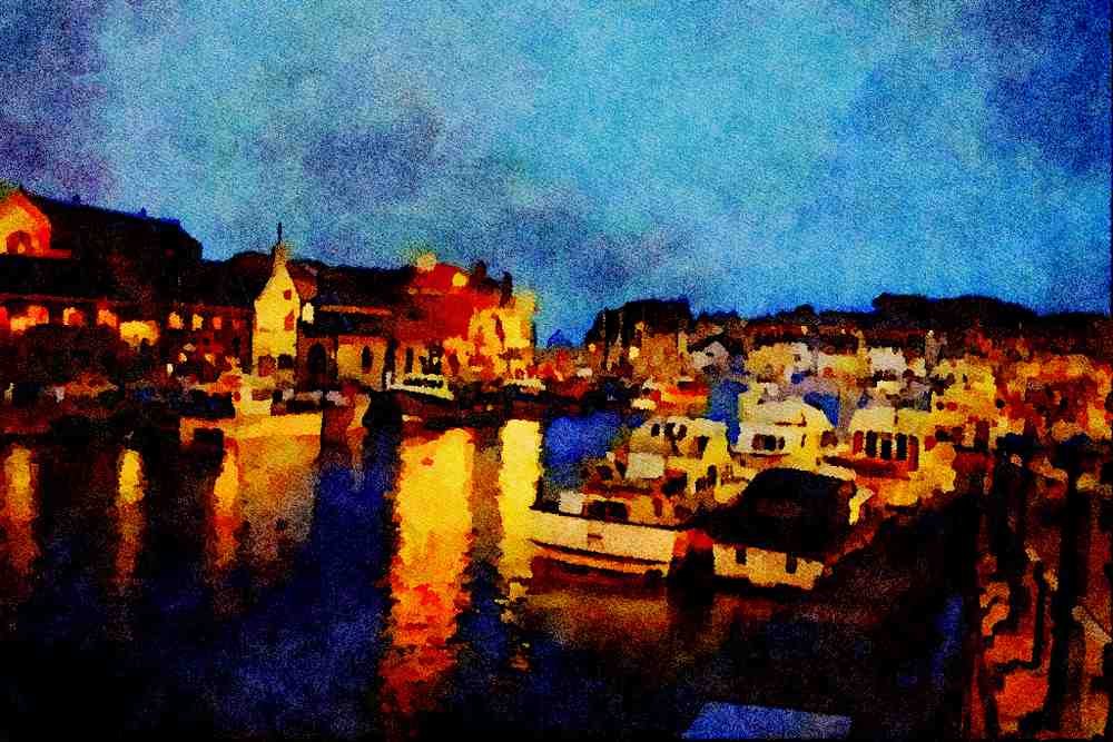 588075 Old Harbor, Weymouth, Dorset, England A4 Limited Edition Watercolour Print
