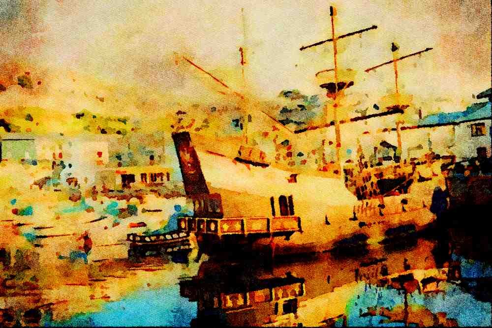 588076 Brixham Harbor, Devon, England A4 Limited Edition Watercolour Print
