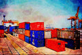 588079 Containers, Butterworth, Malaysia A4 Limited Edition Watercolour Print