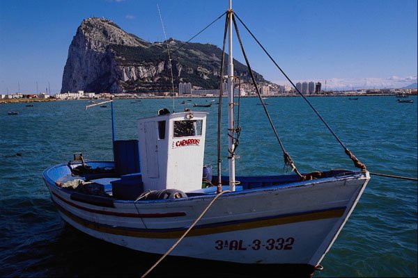 588082 The Rock , La Linea Harbor, Spain A4 Photo Print