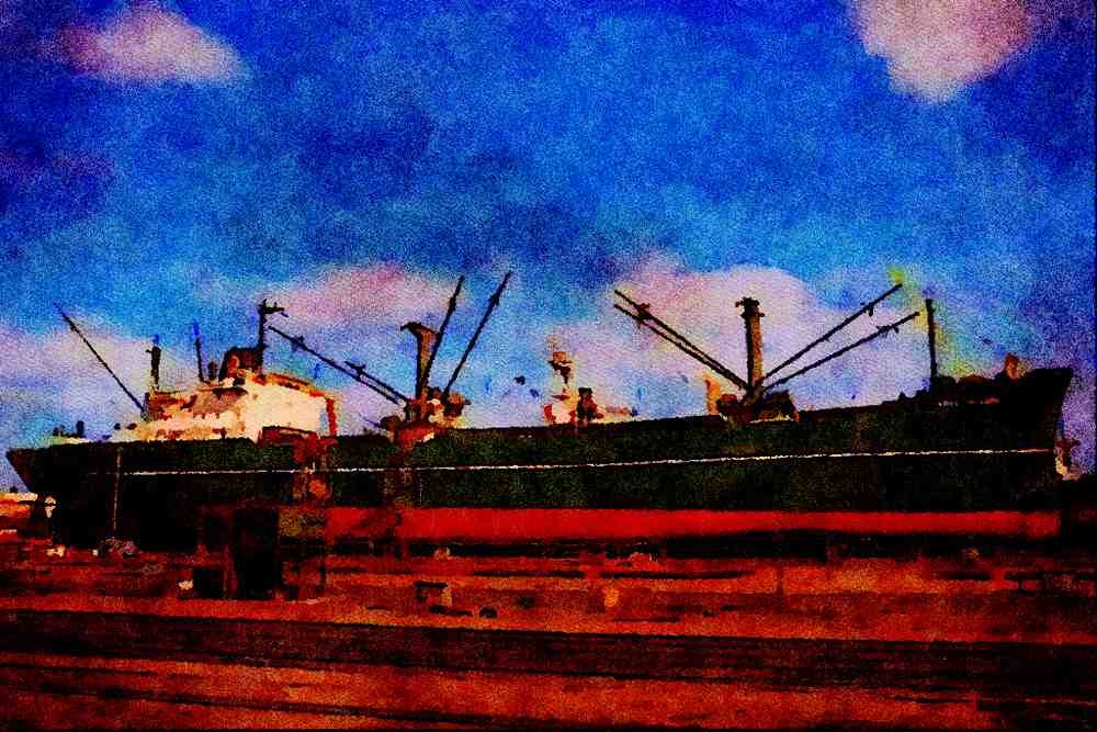 588085 Shipyard A4 Limited Edition Watercolour Print